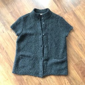 Eileen Fisher alpaca-blend short sleeve cardigan